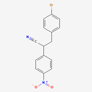 molecular formula C15H11BrN2O2 B595967 3-(4-Bromophenyl)-2-(4-nitrophenyl)propanenitrile CAS No. 1254177-54-2
