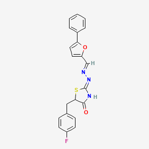 5-phenyl-2-furaldehyde [5-(4-fluorobenzyl)-4-oxo-1,3-thiazolidin-2-ylidene]hydrazone