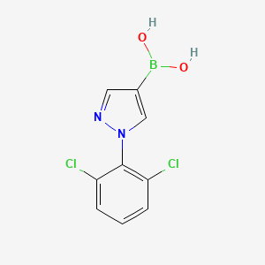 molecular formula C9H7BCl2N2O2 B595971 (1-(2,6-二氯苯基)-1H-吡唑-4-基)硼酸 CAS No. 1217501-45-5