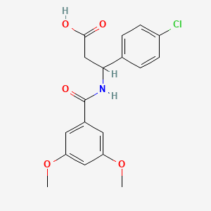 3-(4-chlorophenyl)-3-[(3,5-dimethoxybenzoyl)amino]propanoic acid