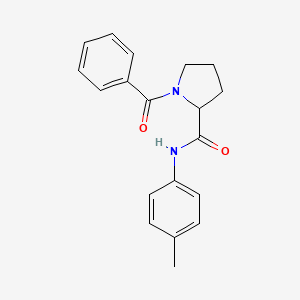 molecular formula C19H20N2O2 B5959734 1-benzoyl-N-(4-methylphenyl)prolinamide 