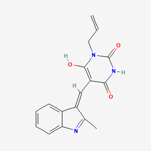 1-allyl-5-[(2-methyl-1H-indol-3-yl)methylene]-2,4,6(1H,3H,5H)-pyrimidinetrione