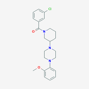 molecular formula C23H28ClN3O2 B5959764 1-[1-(3-chlorobenzoyl)-3-piperidinyl]-4-(2-methoxyphenyl)piperazine 