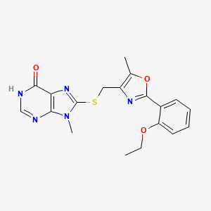 8-({[2-(2-ETHOXYPHENYL)-5-METHYL-1,3-OXAZOL-4-YL]METHYL}SULFANYL)-9-METHYL-6,9-DIHYDRO-1H-PURIN-6-ONE