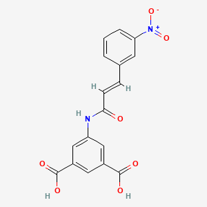 molecular formula C17H12N2O7 B5959769 5-{[3-(3-nitrophenyl)acryloyl]amino}isophthalic acid 