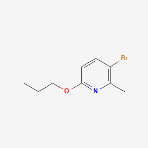 molecular formula C9H12BrNO B595977 3-Bromo-2-methyl-6-propoxypyridine CAS No. 1280786-78-8
