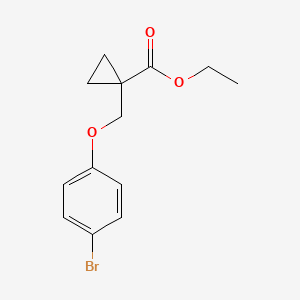 molecular formula C13H15BrO3 B595978 1-(4-溴苯氧基甲基)-环丙烷甲酸乙酯 CAS No. 1311265-17-4