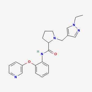 1-[(1-ethyl-1H-pyrazol-4-yl)methyl]-N-[2-(3-pyridinyloxy)phenyl]prolinamide