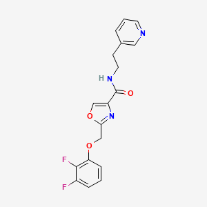 molecular formula C18H15F2N3O3 B5959810 2-[(2,3-difluorophenoxy)methyl]-N-[2-(3-pyridinyl)ethyl]-1,3-oxazole-4-carboxamide 