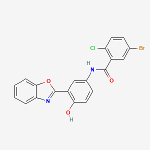 N-[3-(1,3-benzoxazol-2-yl)-4-hydroxyphenyl]-5-bromo-2-chlorobenzamide