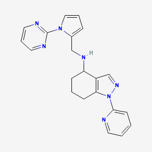 1-(2-pyridinyl)-N-{[1-(2-pyrimidinyl)-1H-pyrrol-2-yl]methyl}-4,5,6,7-tetrahydro-1H-indazol-4-amine