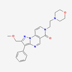 molecular formula C23H25N5O3 B5959894 2-(methoxymethyl)-7-[2-(4-morpholinyl)ethyl]-3-phenylpyrazolo[1,5-a]pyrido[3,4-e]pyrimidin-6(7H)-one 