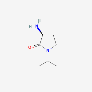 molecular formula C7H14N2O B595990 (3S)-3-Amino-1-(propan-2-yl)pyrrolidin-2-one CAS No. 1355040-67-3