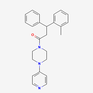 1-[3-(2-methylphenyl)-3-phenylpropanoyl]-4-(4-pyridinyl)piperazine