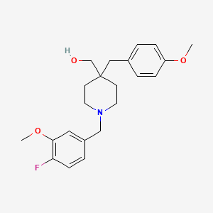 [1-(4-fluoro-3-methoxybenzyl)-4-(4-methoxybenzyl)-4-piperidinyl]methanol