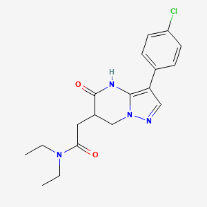 2-[3-(4-chlorophenyl)-5-oxo-4,5,6,7-tetrahydropyrazolo[1,5-a]pyrimidin-6-yl]-N,N-diethylacetamide