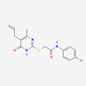 N-(4-BROMOPHENYL)-2-{[4-METHYL-6-OXO-5-(PROP-2-EN-1-YL)-1,6-DIHYDROPYRIMIDIN-2-YL]SULFANYL}ACETAMIDE