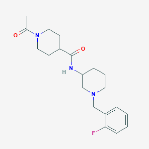 1-acetyl-N-[1-(2-fluorobenzyl)-3-piperidinyl]-4-piperidinecarboxamide