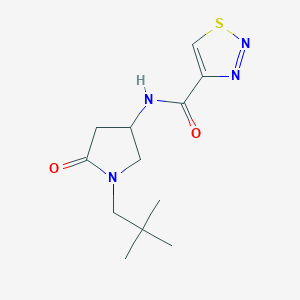 N-[1-(2,2-dimethylpropyl)-5-oxo-3-pyrrolidinyl]-1,2,3-thiadiazole-4-carboxamide