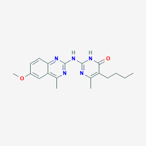 molecular formula C19H23N5O2 B5960013 5-butyl-2-[(6-methoxy-4-methylquinazolin-2-yl)amino]-6-methylpyrimidin-4(3H)-one 