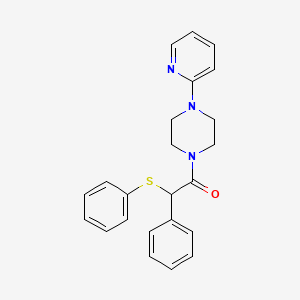 2-Phenyl-2-phenylsulfanyl-1-(4-pyridin-2-ylpiperazin-1-yl)ethanone