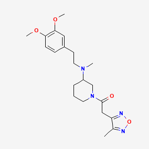 N-[2-(3,4-dimethoxyphenyl)ethyl]-N-methyl-1-[(4-methyl-1,2,5-oxadiazol-3-yl)acetyl]-3-piperidinamine