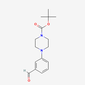 molecular formula C16H22N2O3 B596003 1-Boc-4-(3-Formylphenyl)piperazine CAS No. 1257849-25-4