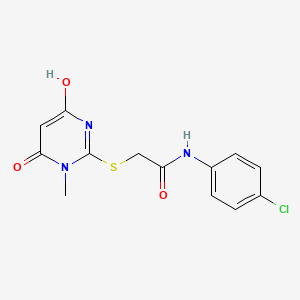 N-(4-chlorophenyl)-2-[(4-hydroxy-1-methyl-6-oxo-1,6-dihydro-2-pyrimidinyl)thio]acetamide