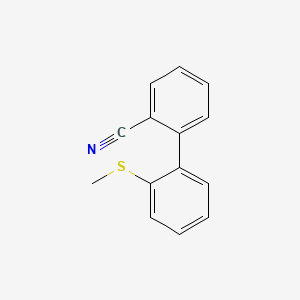 molecular formula C14H11NS B596007 2'-(Methylthio)-[1,1'-biphenyl]-2-carbonitrile CAS No. 1352318-41-2