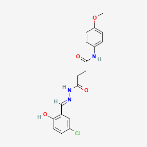 N'-[(E)-(5-chloro-2-hydroxyphenyl)methylideneamino]-N-(4-methoxyphenyl)butanediamide