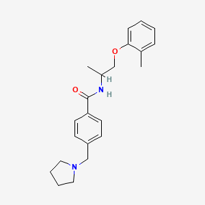 N-[1-methyl-2-(2-methylphenoxy)ethyl]-4-(1-pyrrolidinylmethyl)benzamide