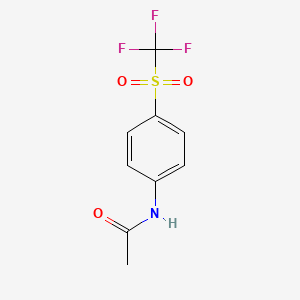 molecular formula C9H8F3NO3S B5960104 N-{4-[(trifluoromethyl)sulfonyl]phenyl}acetamide 