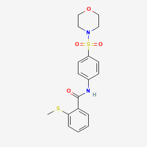 molecular formula C18H20N2O4S2 B5960134 2-(methylthio)-N-[4-(4-morpholinylsulfonyl)phenyl]benzamide 