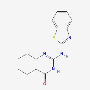 molecular formula C15H14N4OS B5960174 2-(1,3-benzothiazol-2-ylamino)-5,6,7,8-tetrahydro-4(1H)-quinazolinone 