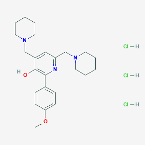 2-(4-methoxyphenyl)-4,6-bis(1-piperidinylmethyl)-3-pyridinol trihydrochloride