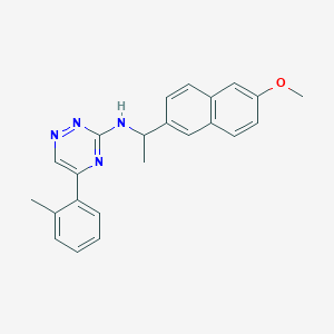 N-[1-(6-methoxynaphthalen-2-yl)ethyl]-5-(2-methylphenyl)-1,2,4-triazin-3-amine