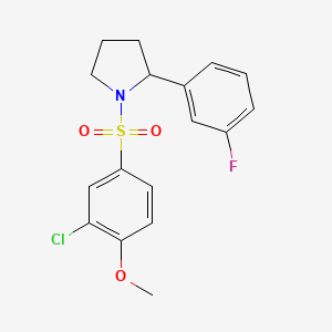 1-[(3-chloro-4-methoxyphenyl)sulfonyl]-2-(3-fluorophenyl)pyrrolidine