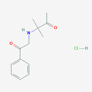 3-Methyl-3-(phenacylamino)butan-2-one;hydrochloride