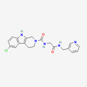 6-chloro-N-{2-oxo-2-[(3-pyridinylmethyl)amino]ethyl}-1,3,4,9-tetrahydro-2H-beta-carboline-2-carboxamide