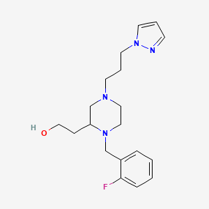 2-{1-(2-fluorobenzyl)-4-[3-(1H-pyrazol-1-yl)propyl]-2-piperazinyl}ethanol