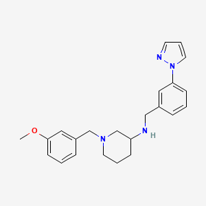 1-(3-methoxybenzyl)-N-[3-(1H-pyrazol-1-yl)benzyl]-3-piperidinamine