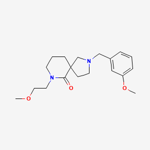 molecular formula C19H28N2O3 B5960286 2-(3-methoxybenzyl)-7-(2-methoxyethyl)-2,7-diazaspiro[4.5]decan-6-one 