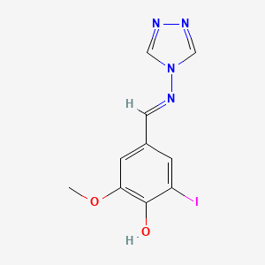 2-iodo-6-methoxy-4-[(4H-1,2,4-triazol-4-ylimino)methyl]phenol