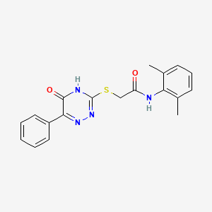 N-(2,6-dimethylphenyl)-2-[(5-oxo-6-phenyl-4,5-dihydro-1,2,4-triazin-3-yl)thio]acetamide