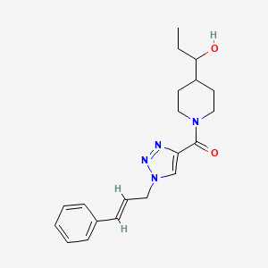 1-[1-({1-[(2E)-3-phenyl-2-propen-1-yl]-1H-1,2,3-triazol-4-yl}carbonyl)-4-piperidinyl]-1-propanol