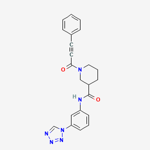 1-(3-phenylprop-2-ynoyl)-N-[3-(tetrazol-1-yl)phenyl]piperidine-3-carboxamide