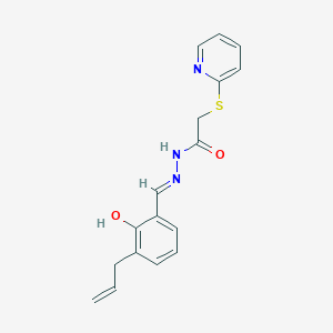 molecular formula C17H17N3O2S B5960405 N'-(3-allyl-2-hydroxybenzylidene)-2-(2-pyridinylthio)acetohydrazide 