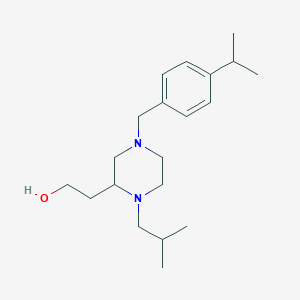 molecular formula C20H34N2O B5960441 2-[1-isobutyl-4-(4-isopropylbenzyl)-2-piperazinyl]ethanol 