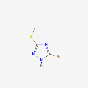 molecular formula C3H4BrN3S B596045 5-溴-3-(甲硫基)-1H-1,2,4-三唑 CAS No. 15777-62-5