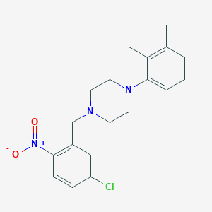 molecular formula C19H22ClN3O2 B5960452 1-(5-chloro-2-nitrobenzyl)-4-(2,3-dimethylphenyl)piperazine 